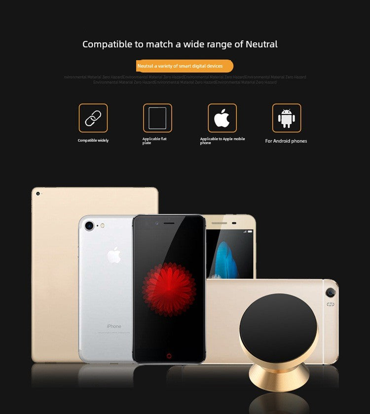 Strong Magnetic Aluminum Alloy Car Gift on-Board Bracket Magnetic Suction 360 Degrees Rotate Navigation Car Phone Holder