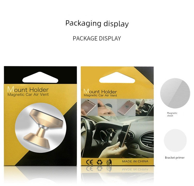 Strong Magnetic Aluminum Alloy Car Gift on-Board Bracket Magnetic Suction 360 Degrees Rotate Navigation Car Phone Holder