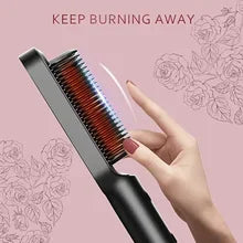 Professional Quick Heating Negative Ion Electric Hot Comb 2pcs Hair Straightener