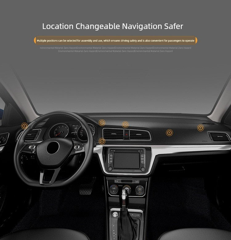 Strong Magnetic Aluminum Alloy Car Gift on-Board Bracket Magnetic Suction 360 Degrees Rotate Navigation Car Phone Holder
