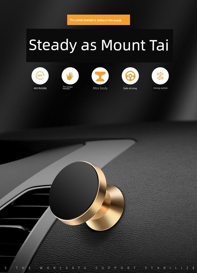 Strong Magnetic Aluminum Alloy Car Gift on-Board Bracket Magnetic Suction 360 Degrees Rotate Navigation Car Phone Holder