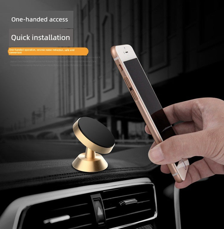 Strong Magnetic Aluminum Alloy Car Gift on-Board Bracket Magnetic Suction 360 Degrees Rotate Navigation Car Phone Holder