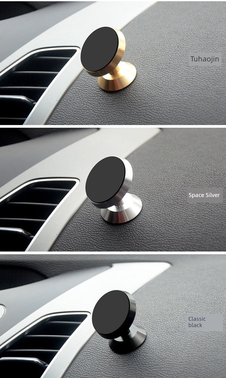 Strong Magnetic Aluminum Alloy Car Gift on-Board Bracket Magnetic Suction 360 Degrees Rotate Navigation Car Phone Holder