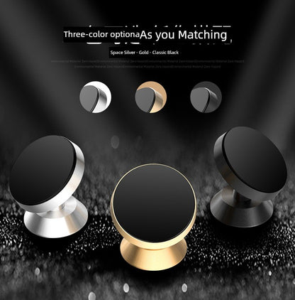 Strong Magnetic Aluminum Alloy Car Gift on-Board Bracket Magnetic Suction 360 Degrees Rotate Navigation Car Phone Holder