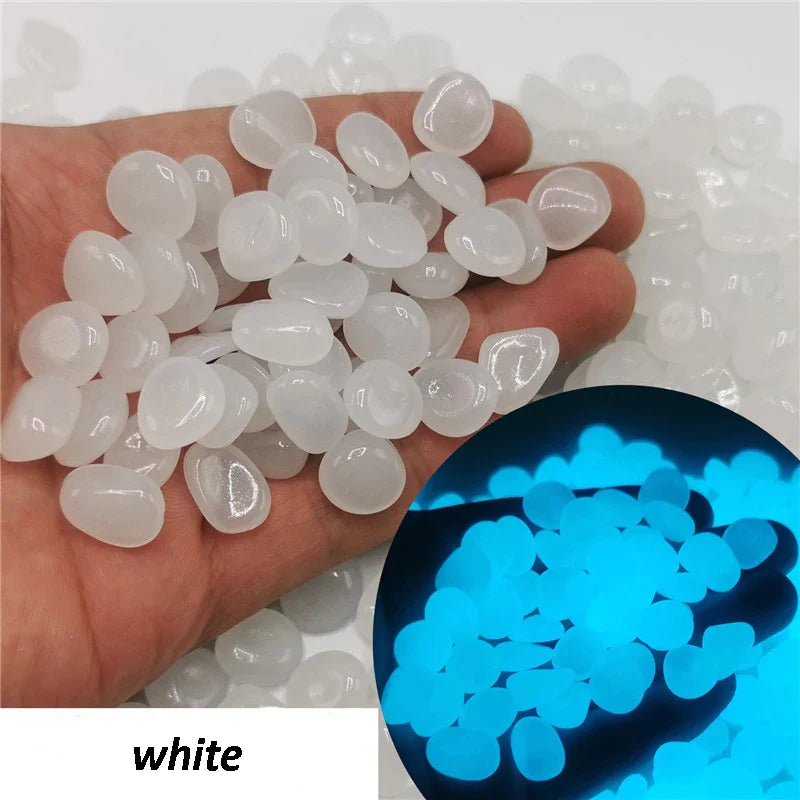 50/100Pcs Glow in the Dark Garden Pebbles For Sidewalk Garden
